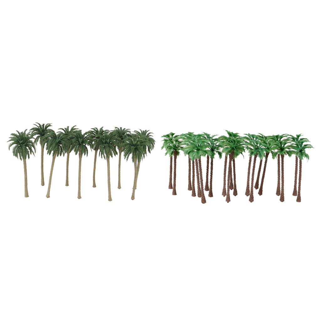 40pcs Model Coconut Palm Trees 1/150 Scale