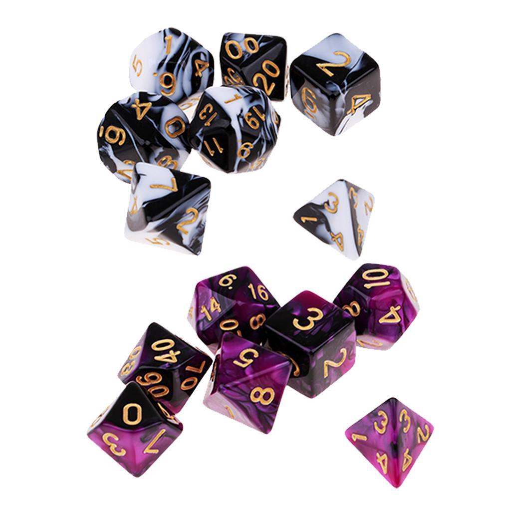 14pcs Polyhedral Dice for for Dungeons and Dragons Die Game Toys