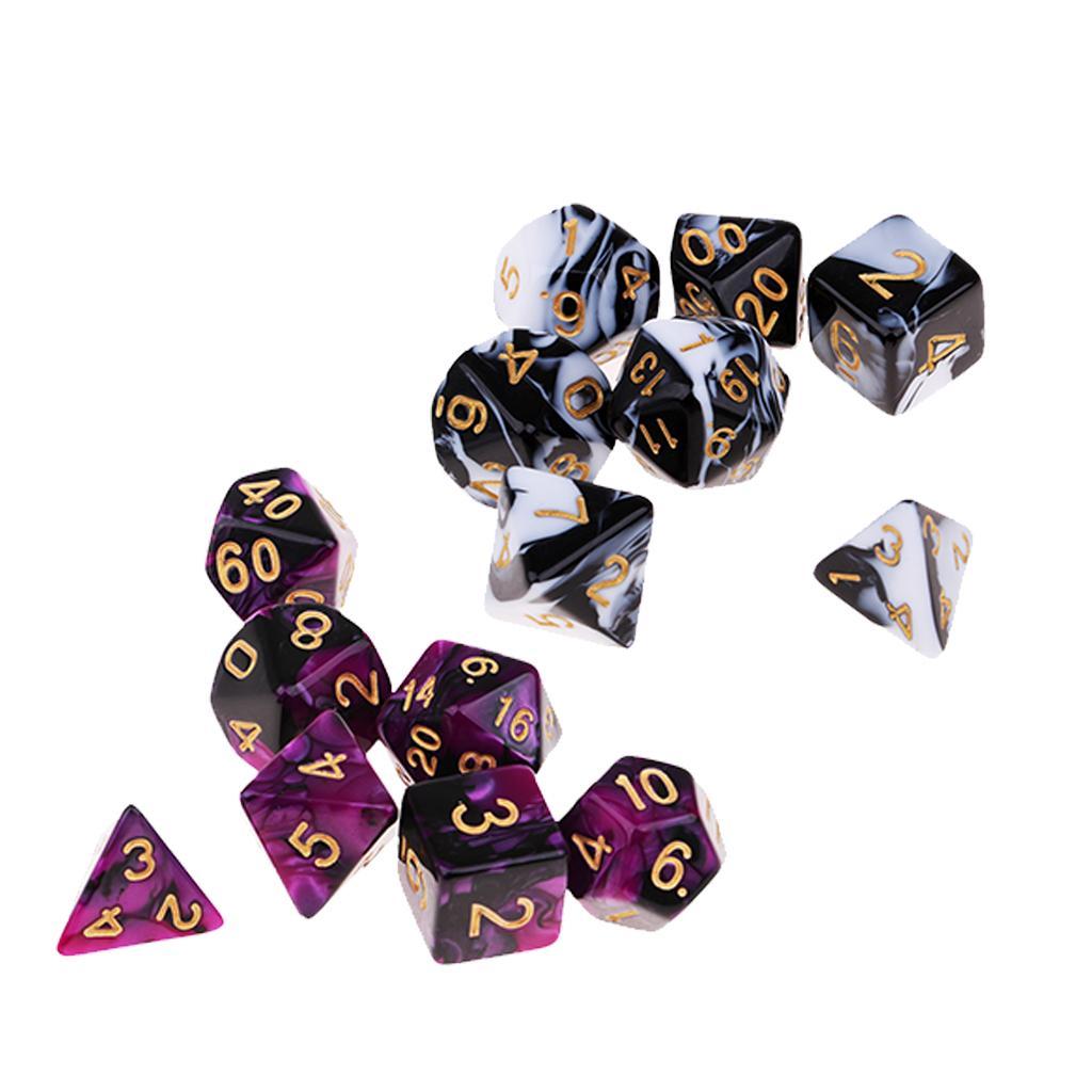 14pcs Polyhedral Dice for for Dungeons and Dragons Die Game Toys
