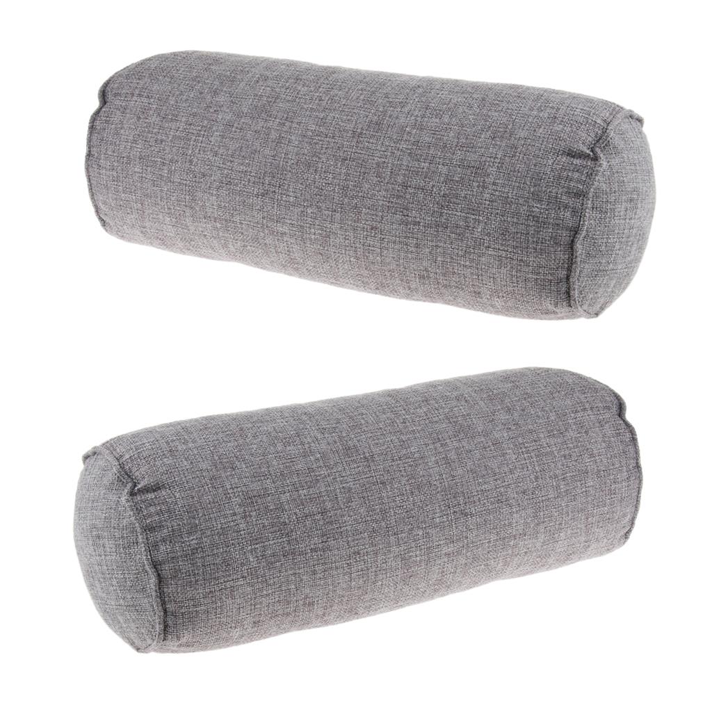 2X Comfort Orthopedic Neck Roll Pillows Round Cervical Support Spine Pillows