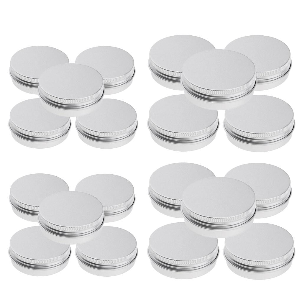 20pcs 5ml+15ml Aluminium Lip Balm Empty Pot Jar Tin Container Box Case