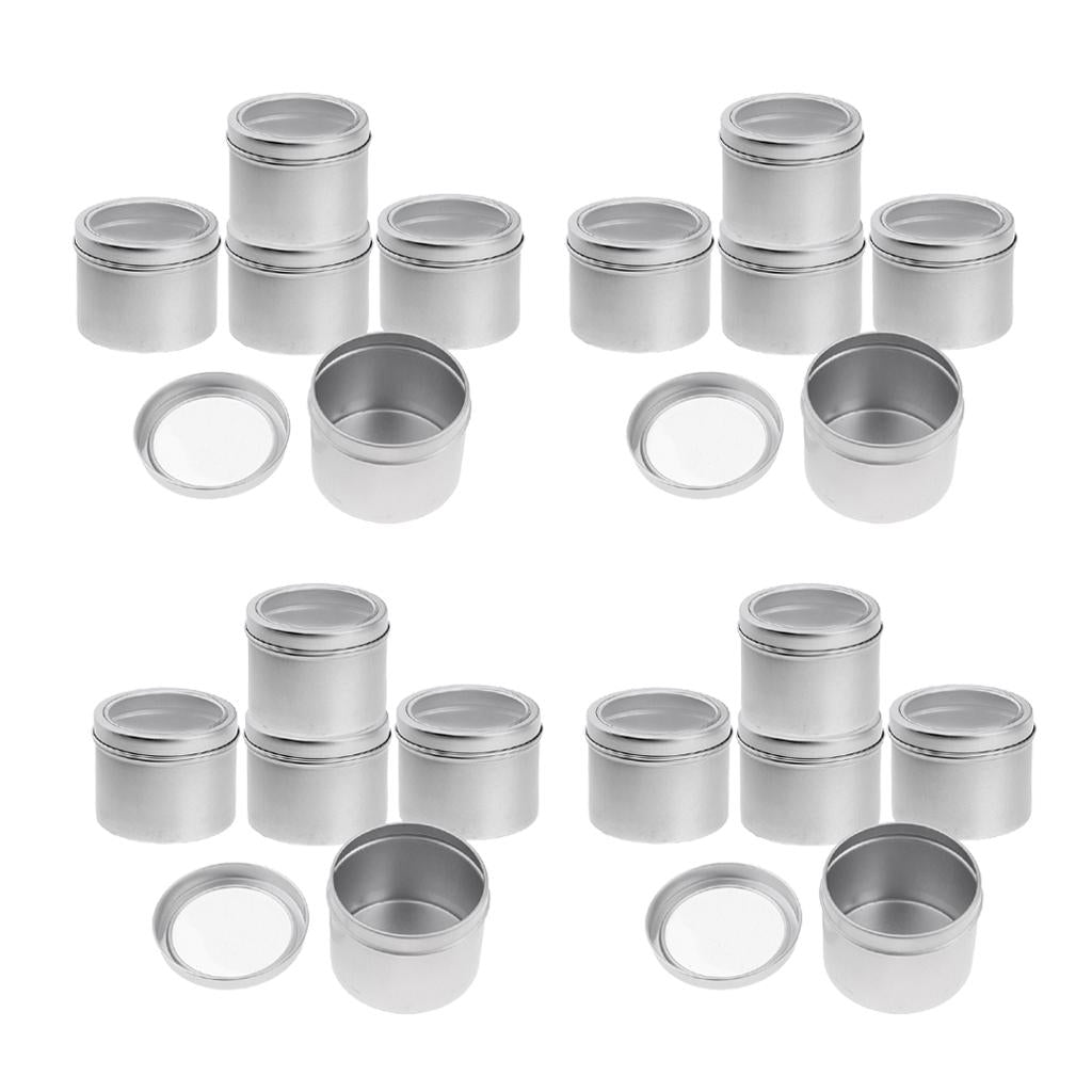 20x 100ml Aluminium Tin Lip Balm Tin Pot Cosmetic Cream Jar Bottle Container