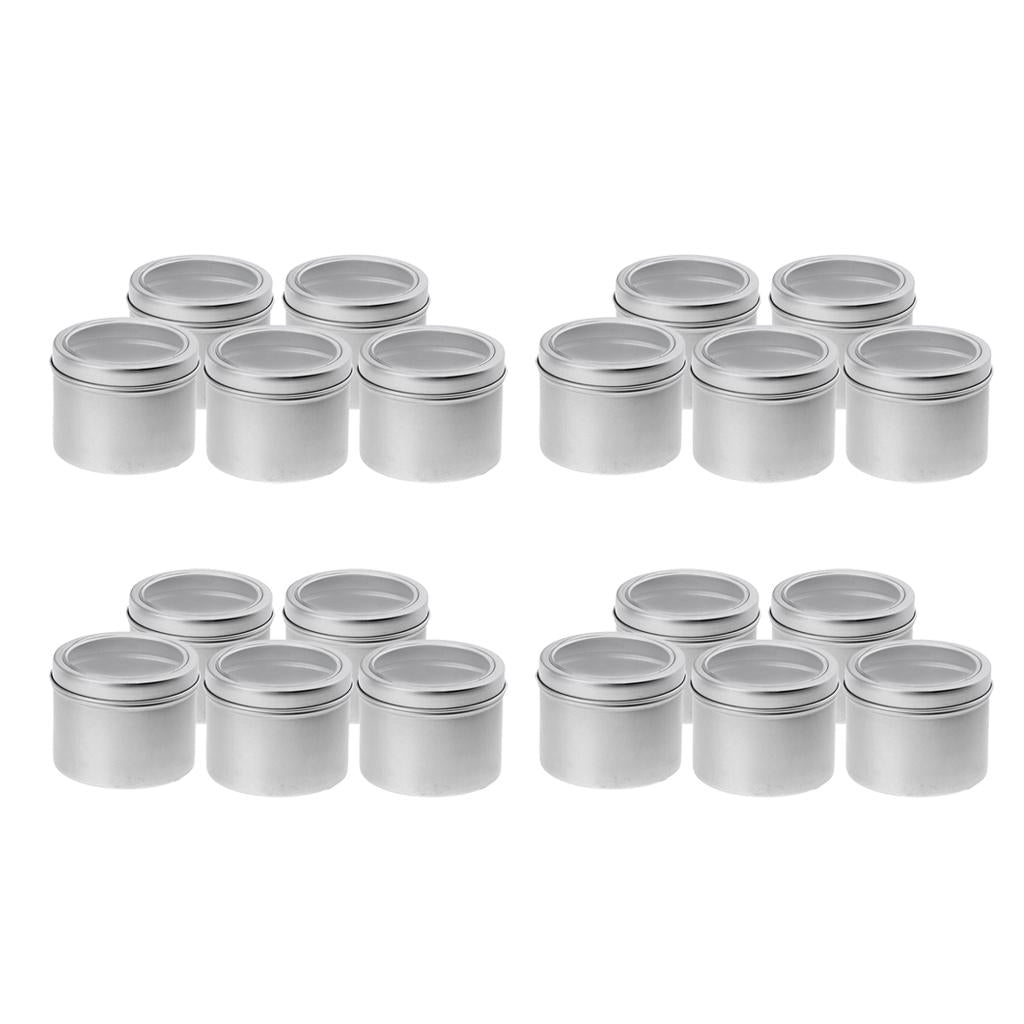 20x 100ml Aluminium Tin Lip Balm Tin Pot Cosmetic Cream Jar Bottle Container