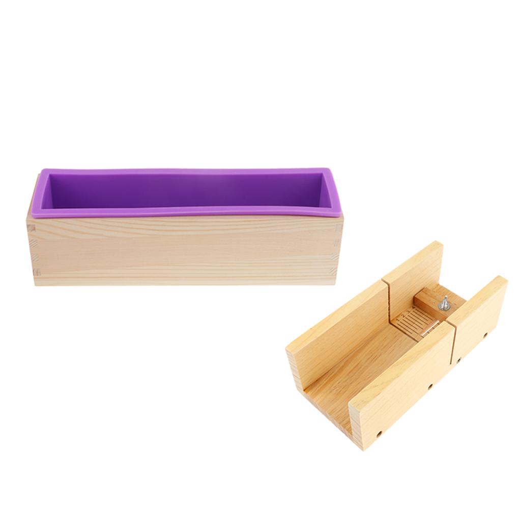 2PCS Silicone Soap Mold Wood Box Beveler Planer Handmade Soap Cutting Tool