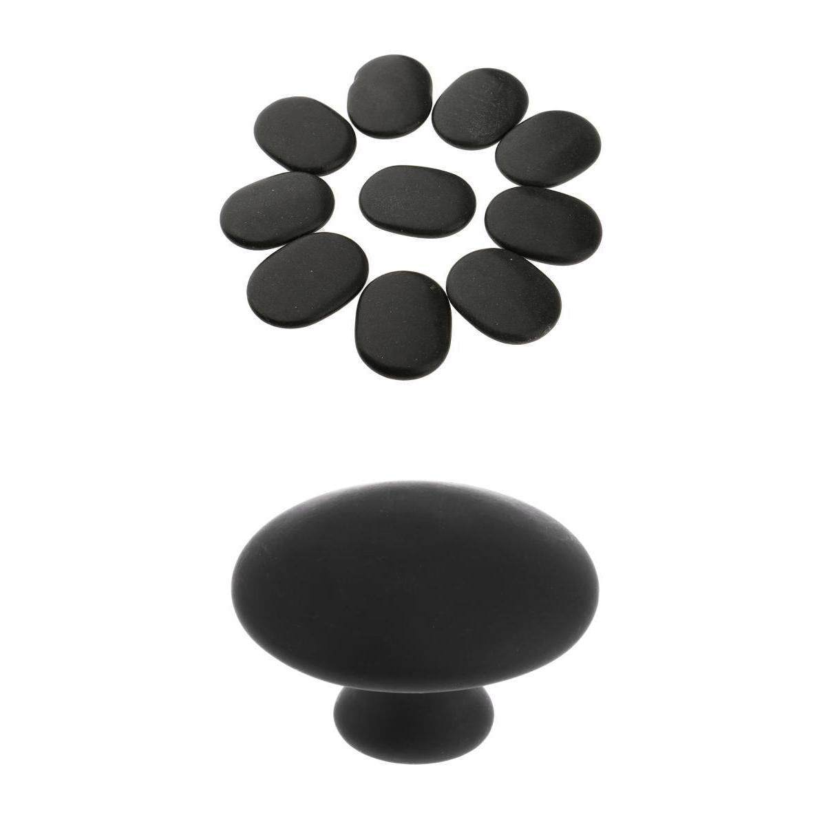 11 Pieces Hot Spa Rock Basalt Therapy Massage Natural Stones Set Black