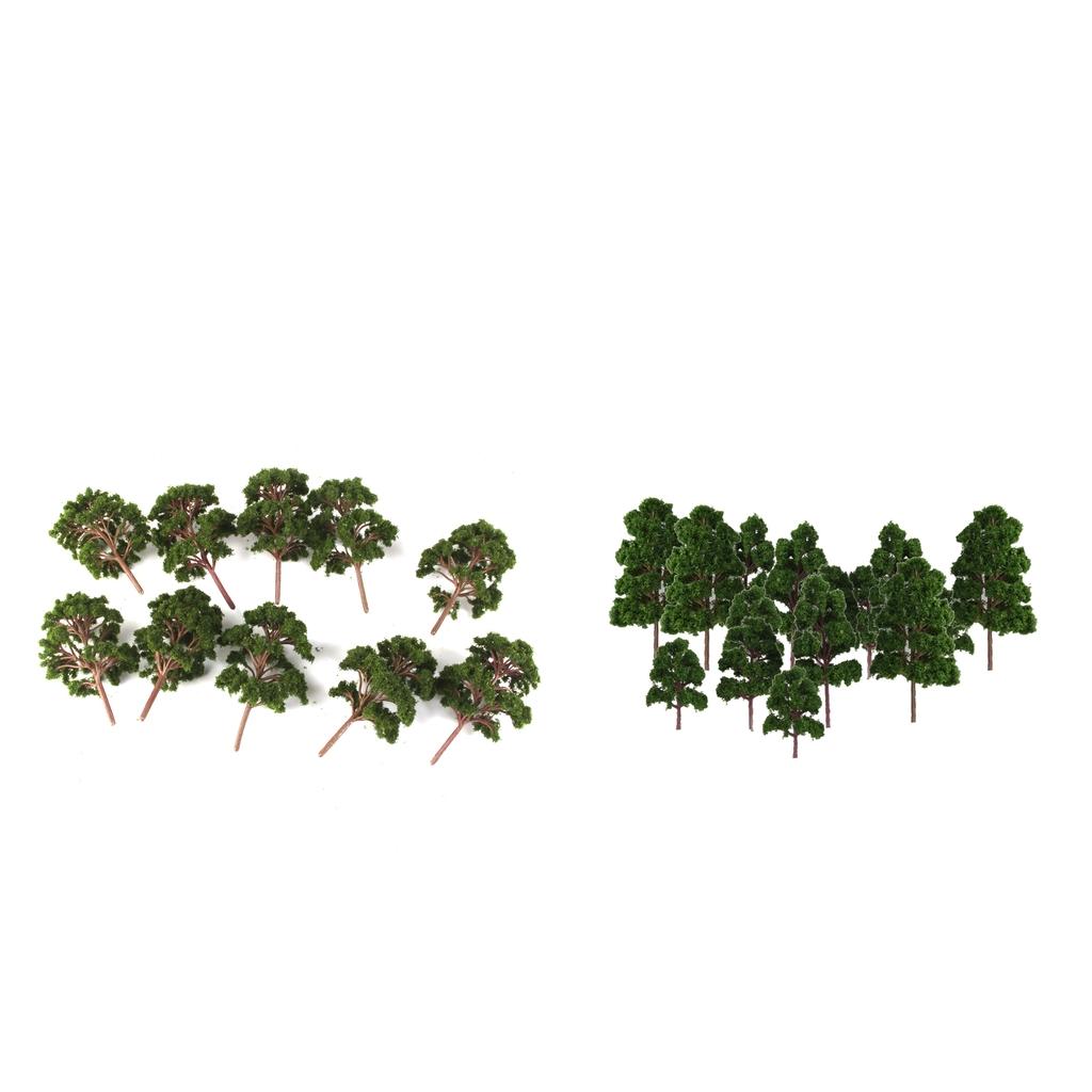 20x Model Cedar Trees + 10x Banyan HO Train Railway Diorama Layout Scenery