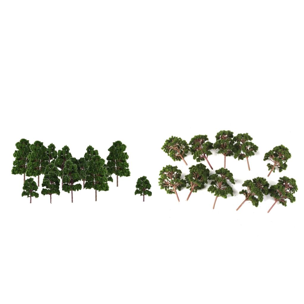 20x Model Cedar Trees + 10x Banyan HO Train Railway Diorama Layout Scenery