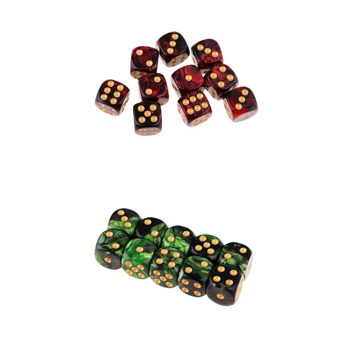 20Pcs 6-sided Game Dice 16mm Dice for Board Games and Teaching Math Accs