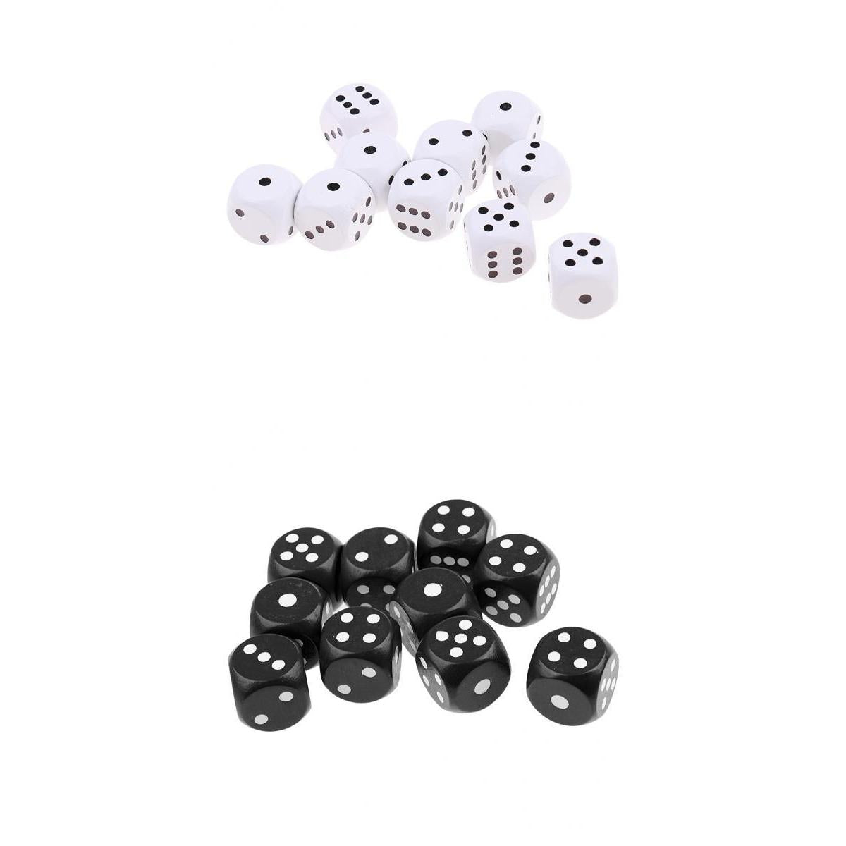 20 Pieces Wooden Dice D6 Six Sided Dotted Dice for Dungeons and Dragons Game