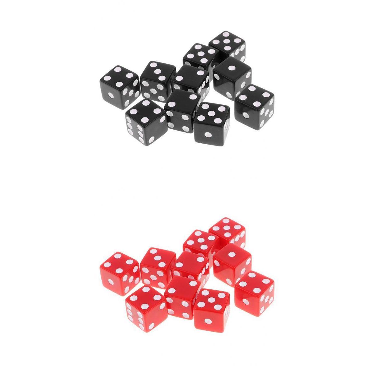 20 Pieces Six Sided Dice Digital Dices Set for RPG Role Play Game DND Toy