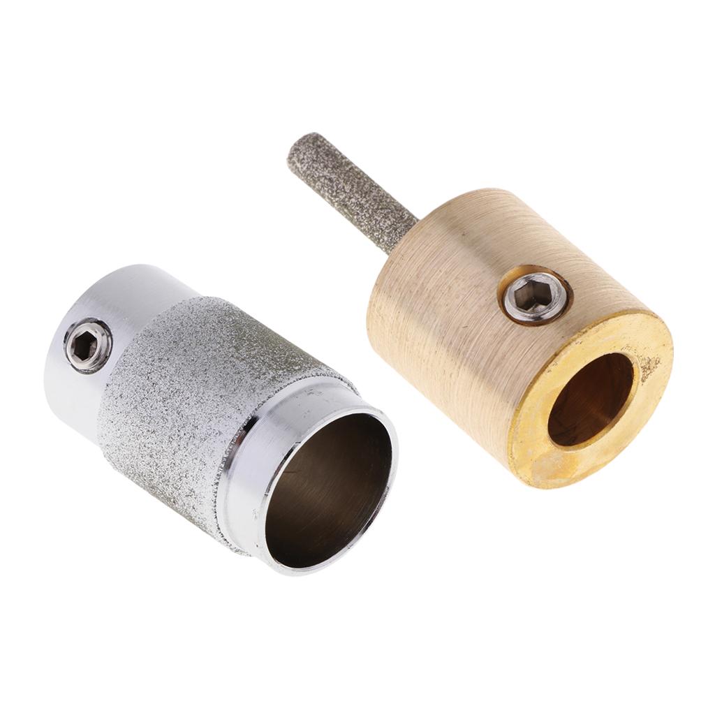 2 Piece Metal Stained Glass Grinder Head Bit Diamond Grinding Wheel for Tile