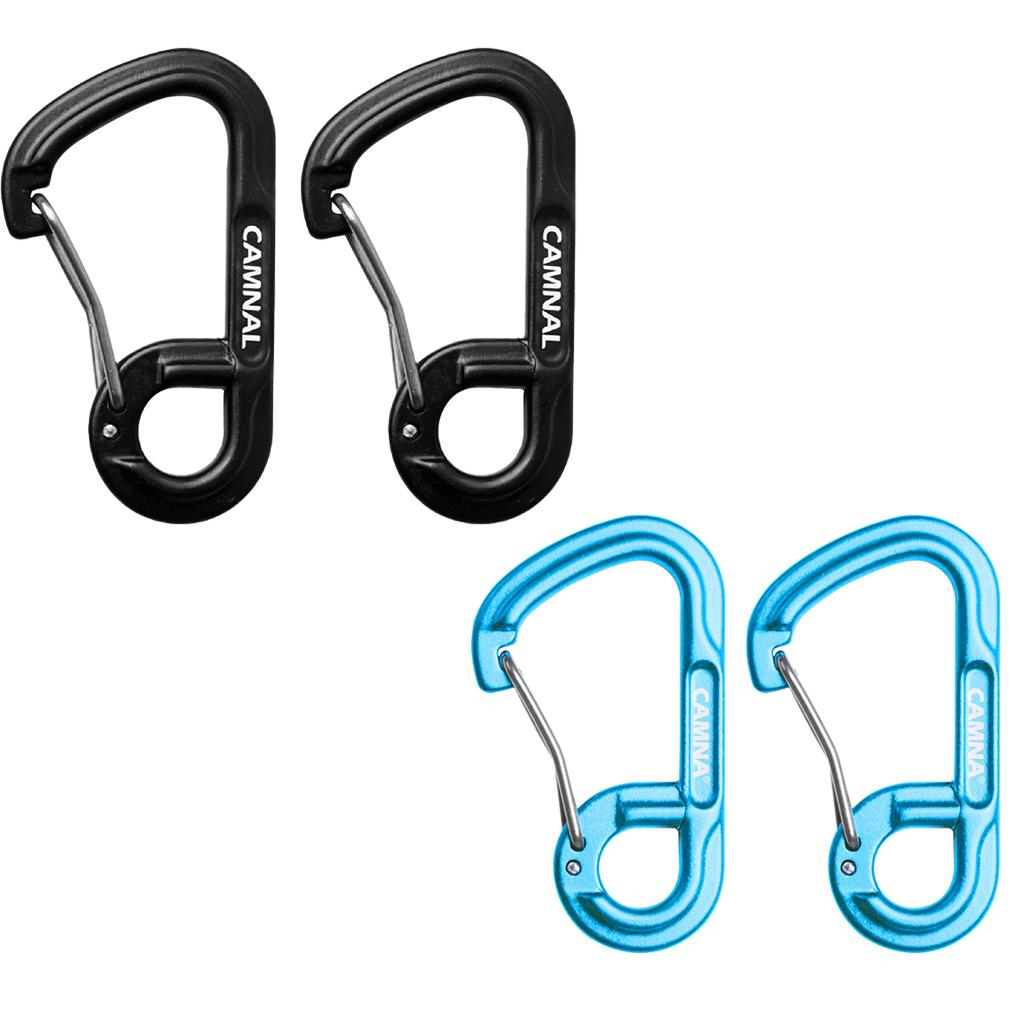 4Pcs Aluminum Alloy Key Buckle Snap Spring Clip Hook Carabiner Keychain