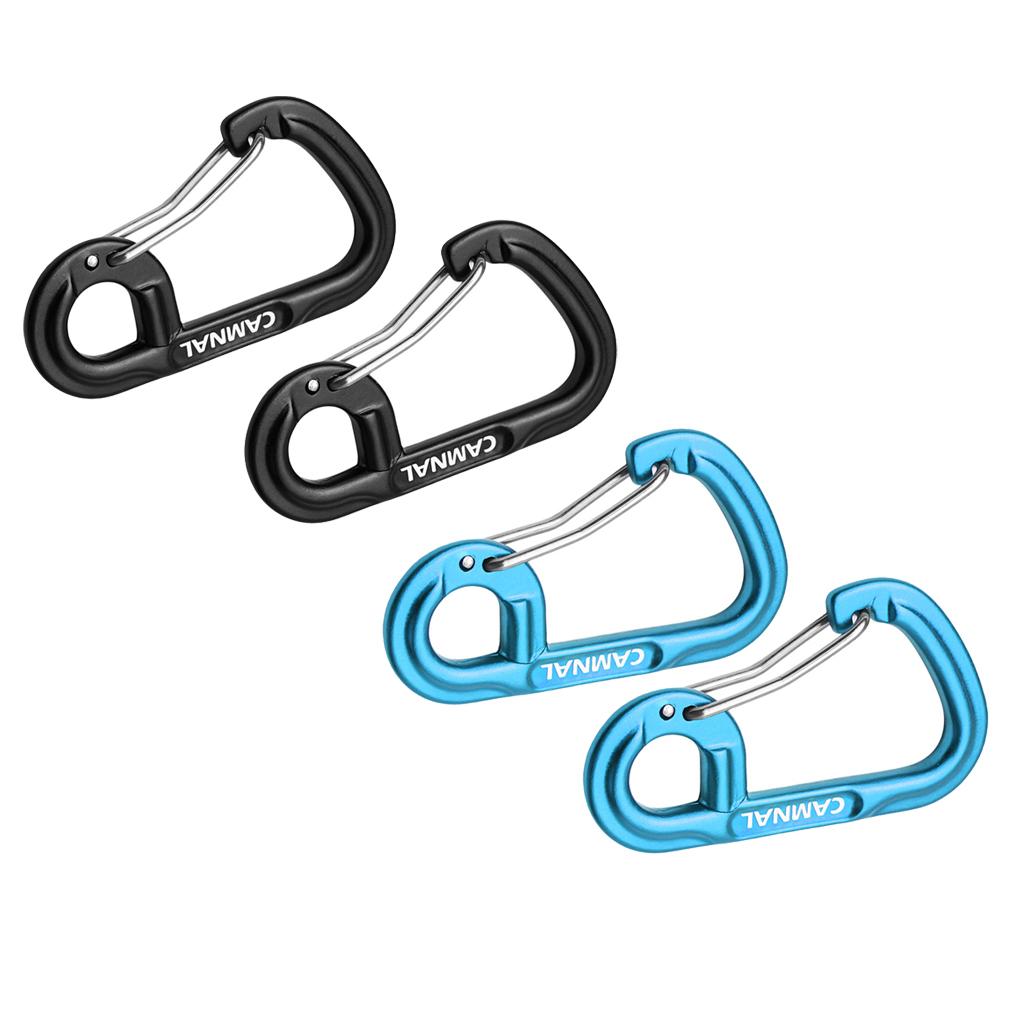 4Pcs Aluminum Alloy Key Buckle Snap Spring Clip Hook Carabiner Keychain