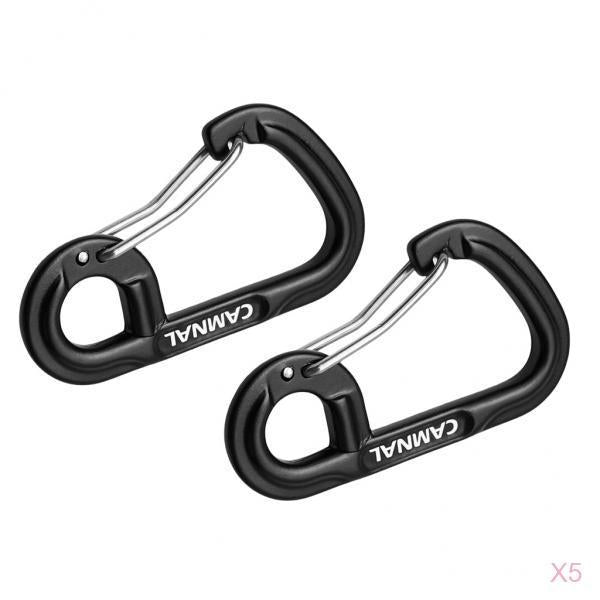 10Pcs Aluminum Alloy Key Buckle Snap Spring Clip Hook Carabiner Keychain