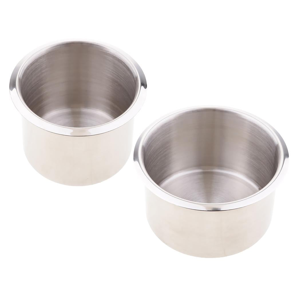 2pcs Recessed Cup Drink Holder for Marine Boat RV Camper 68x55mm/90x55mm