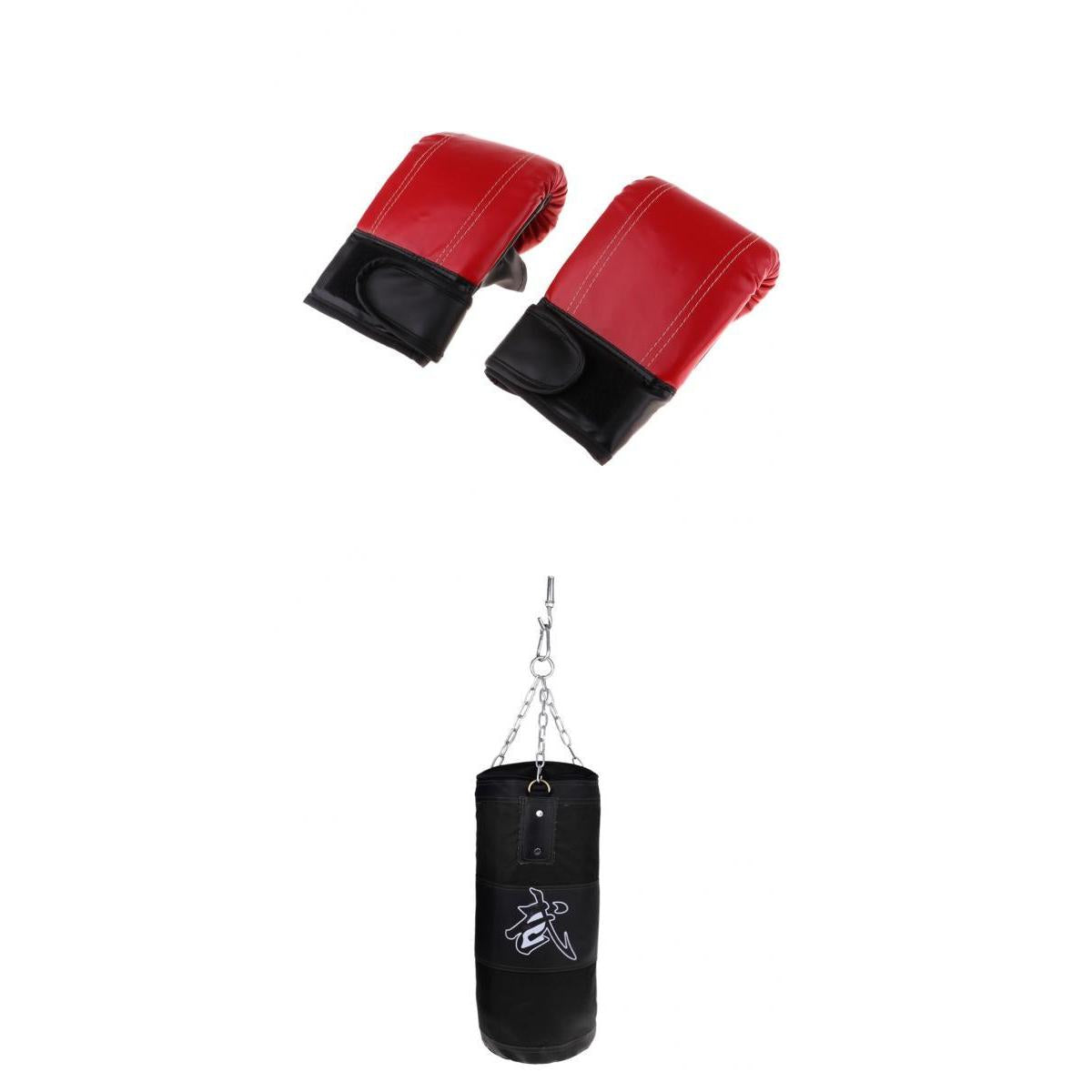 1 Piece Canvas Empty Fitness Punching Bag With PU Leather Boxing Gloves