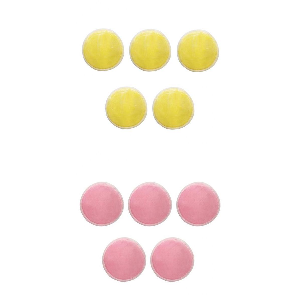 10pcs 8cm Reusable Round Bamboo Cotton Facial Makeup Remover Cleaning Pads