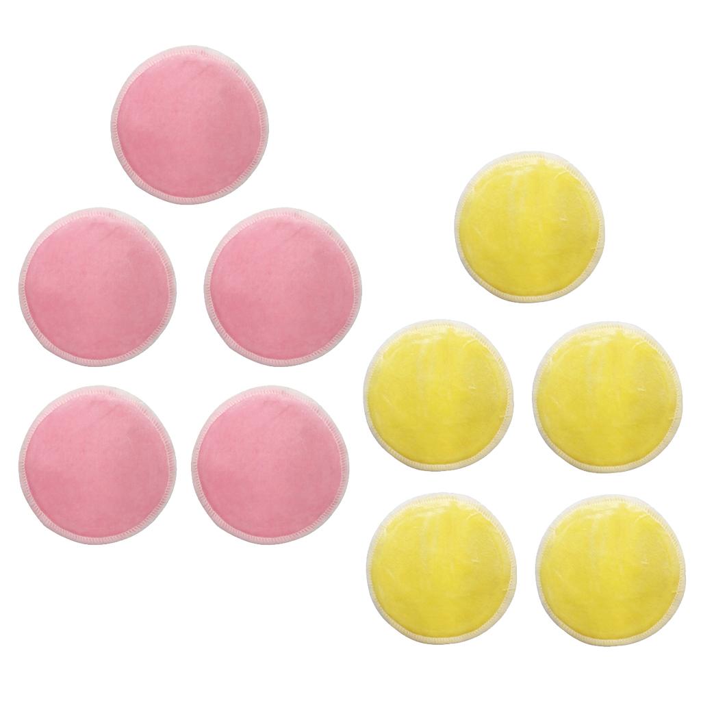 10pcs 8cm Reusable Round Bamboo Cotton Facial Makeup Remover Cleaning Pads
