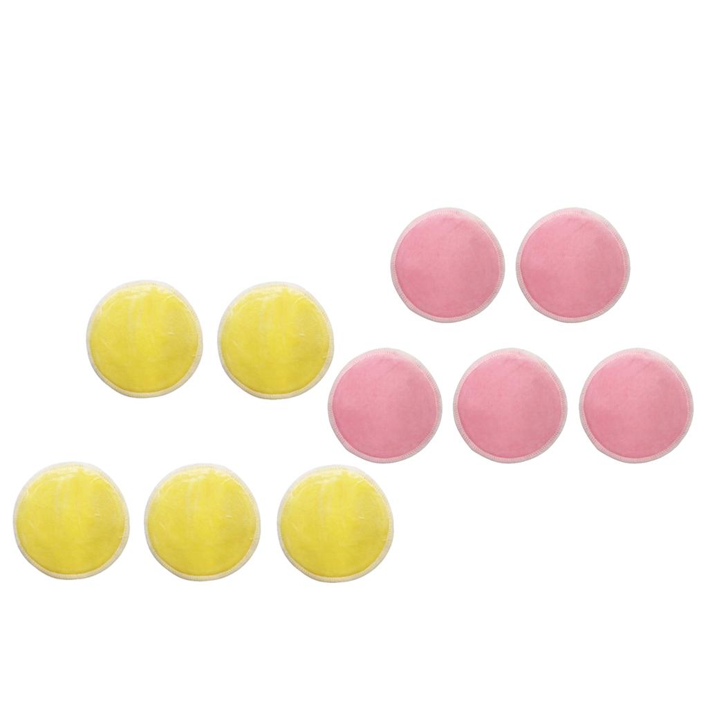 10pcs 8cm Reusable Round Bamboo Cotton Facial Makeup Remover Cleaning Pads