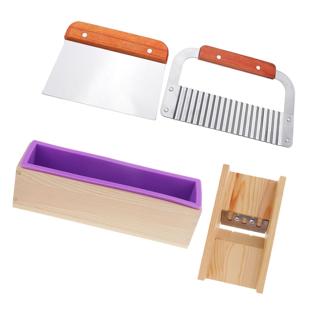 4 Pcs/Set Silicone Soap Mold Loaf with Soap Cake Cutter Beveler Planer