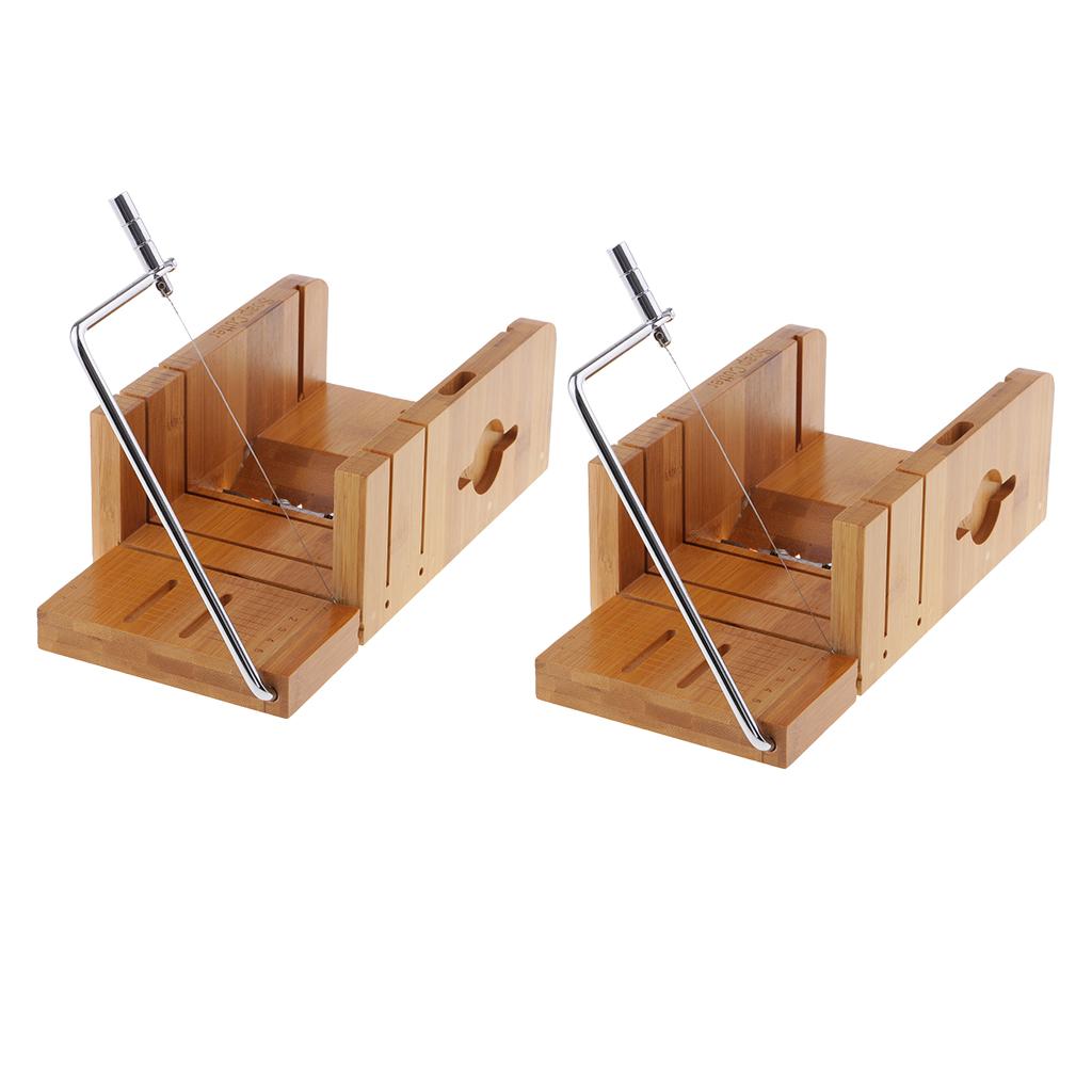 2x Multi-function Wood Soap Cutter Soap Making Tool with Beveler Wire Slicer