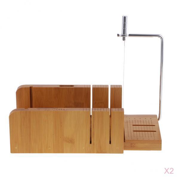 2x Multi-function Wood Soap Cutter Soap Making Tool with Beveler Wire Slicer