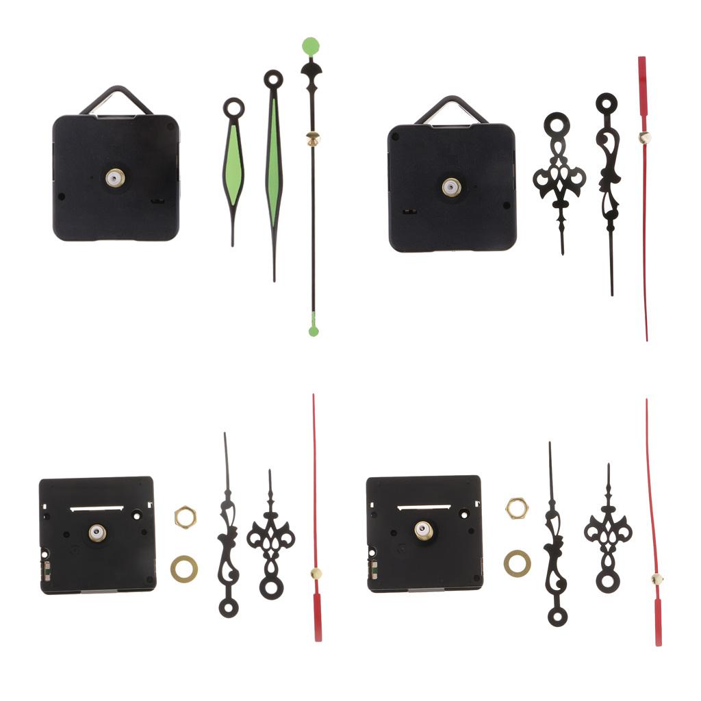 4x Movement with Pointer for Quartz Wall Clock Repair Replacement Home Decor