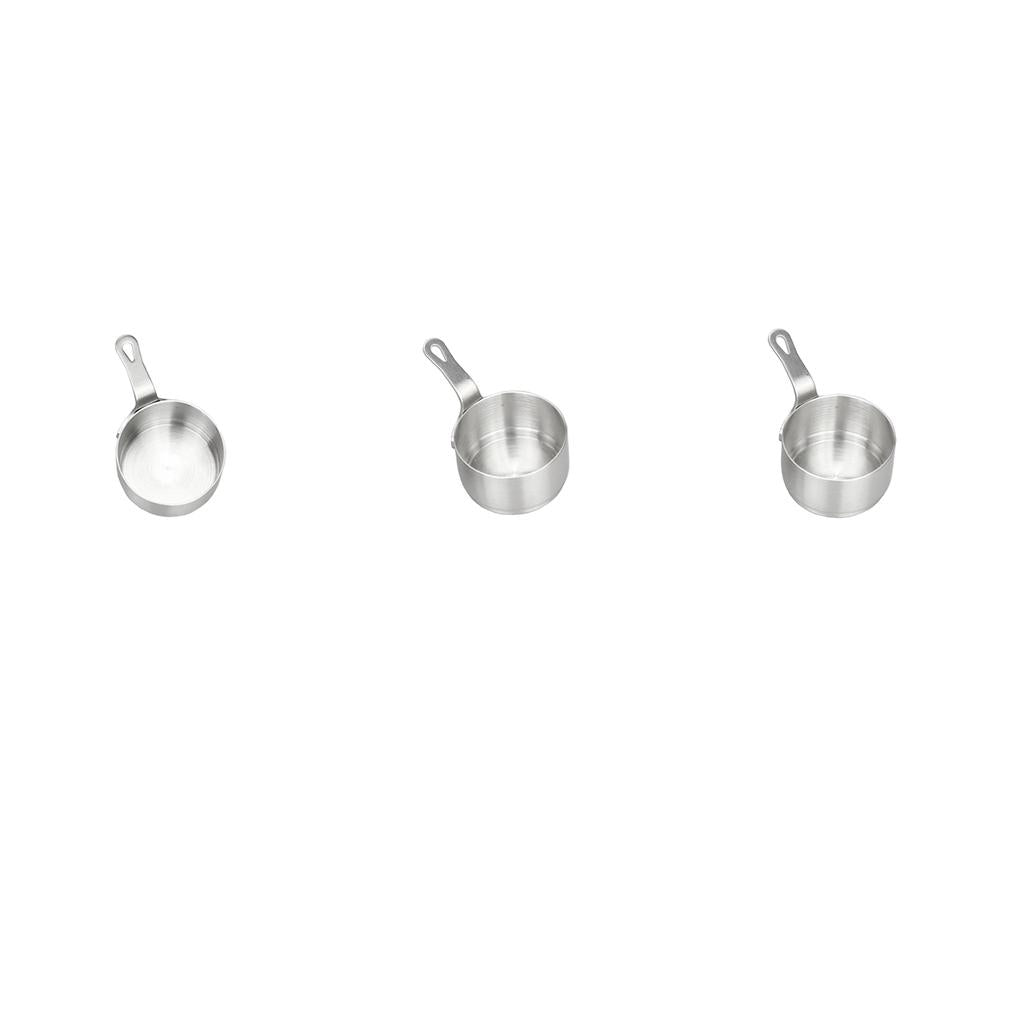 3Pcs Stainless Steel Mini Sauce Pan Nonstick Milk Pan Kitchen Tools 50ml