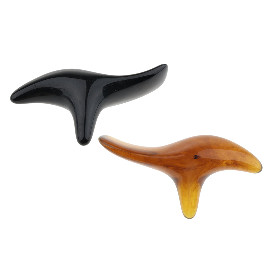 2Pcs Triangle Shaped Handheld Scraping Acupuncture Foot Massage Stick Tool