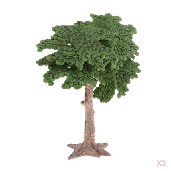 3pcs Green Pine Tree Model Cypress for Mini Landscape Diorama Scenery 10cm