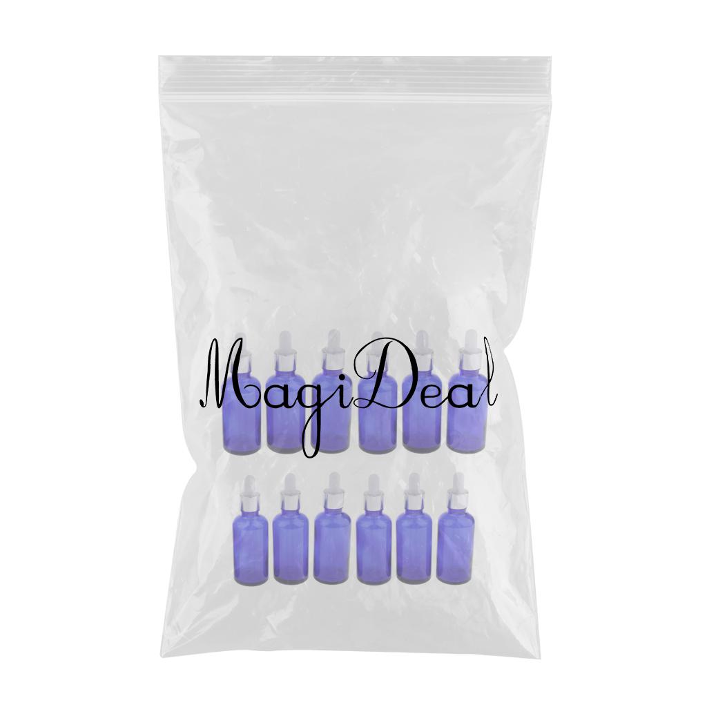 12 Pieces Glass Eye Dropper Dispenser Bottles for Essential Oils Perfume
