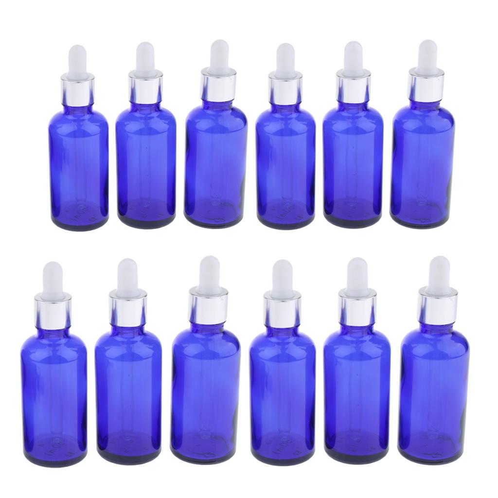 12 Pieces Glass Eye Dropper Dispenser Bottles for Essential Oils Perfume