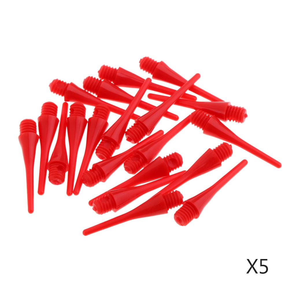 100 Pieces Soft Nylon Tips Points Replacement for Electronic Dart 22mm Red