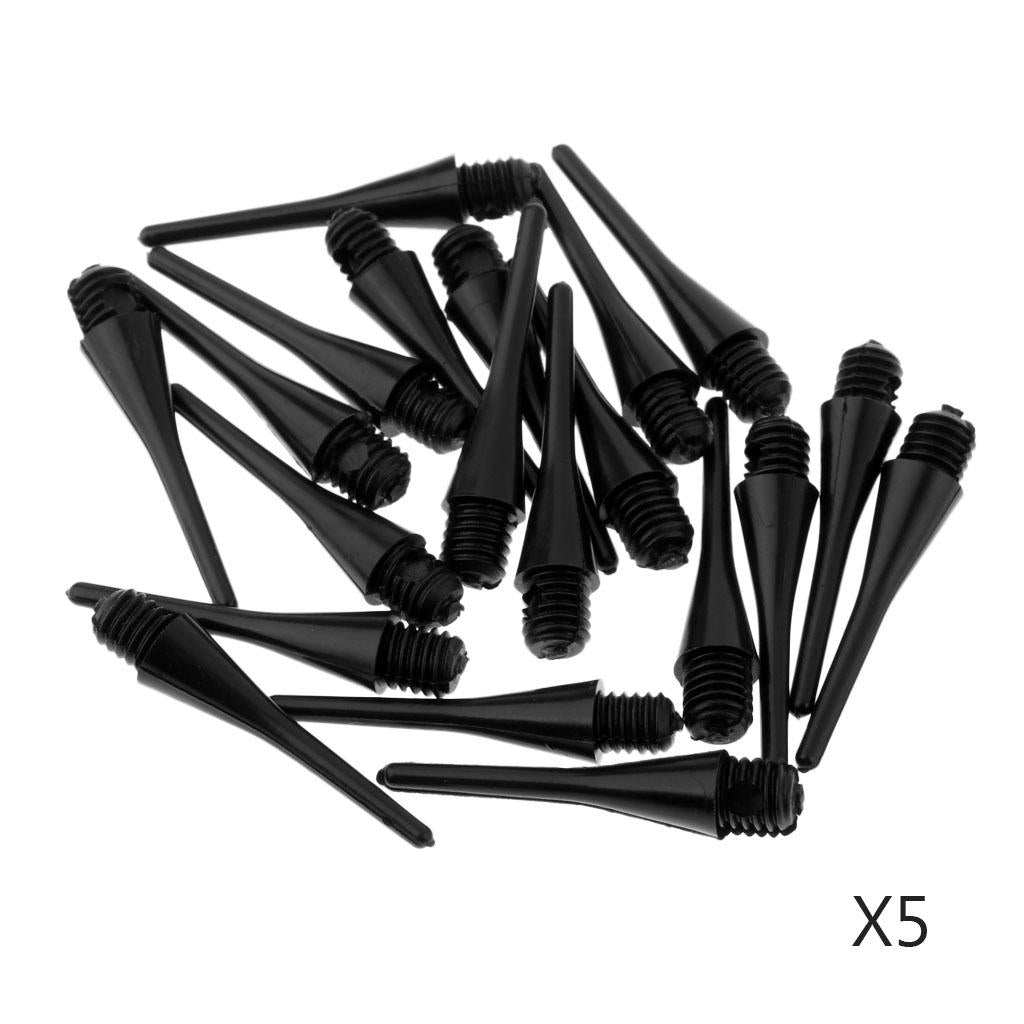 100 Pieces Soft Nylon Tips Points Replacement for Electronic Dart 22mm Black