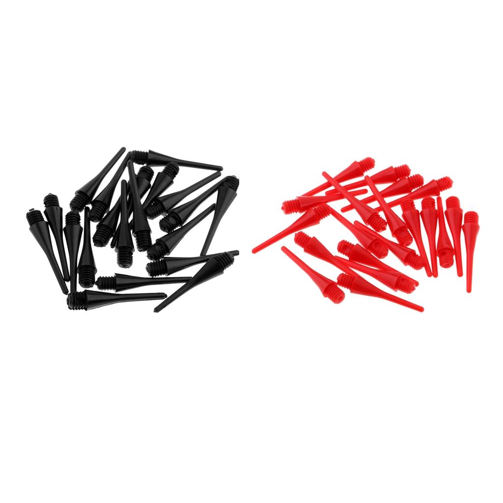 100Pcs Soft Nylon Tips Points Replacement for Electronic Dart 22mm Red Black