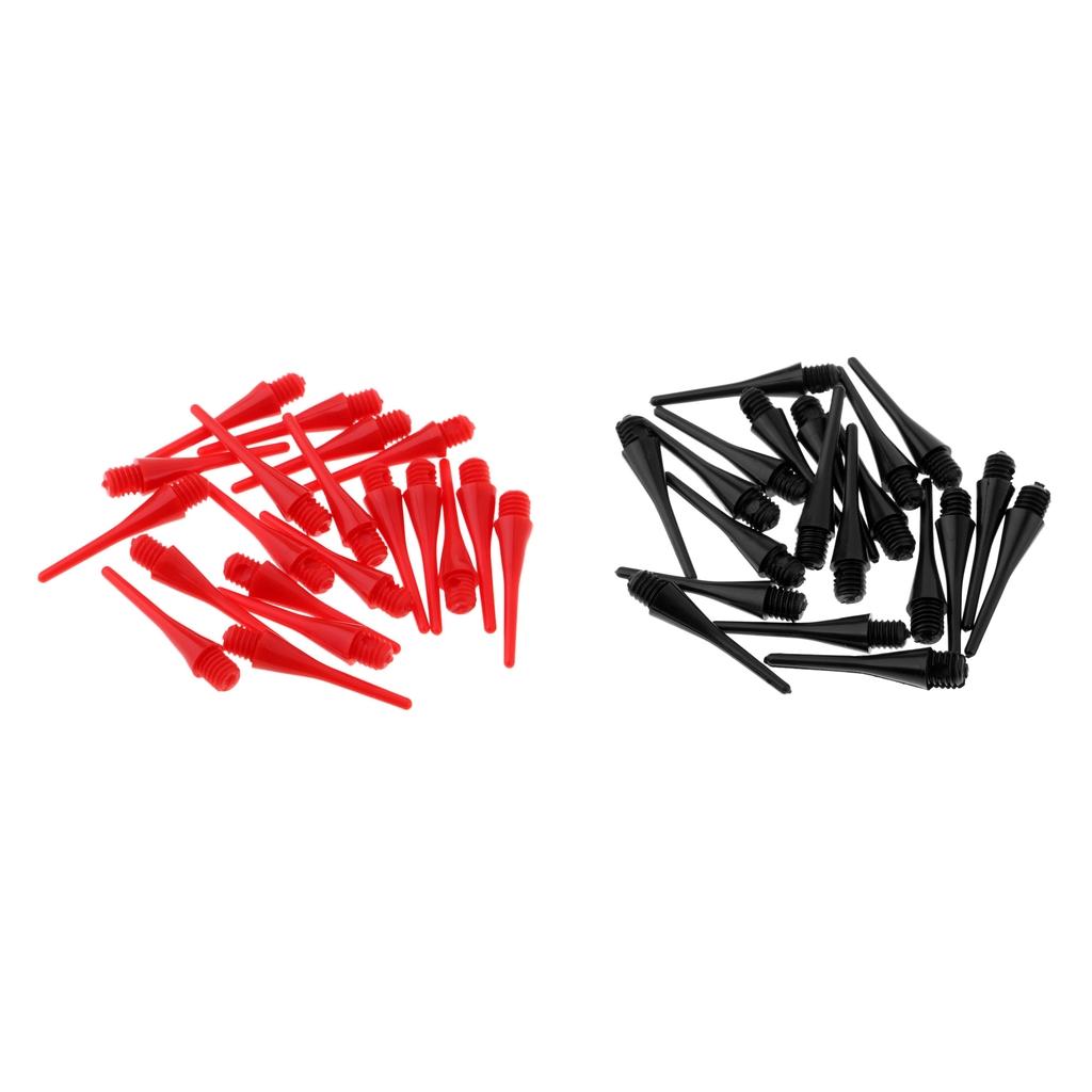100Pcs Soft Nylon Tips Points Replacement for Electronic Dart 22mm Red Black
