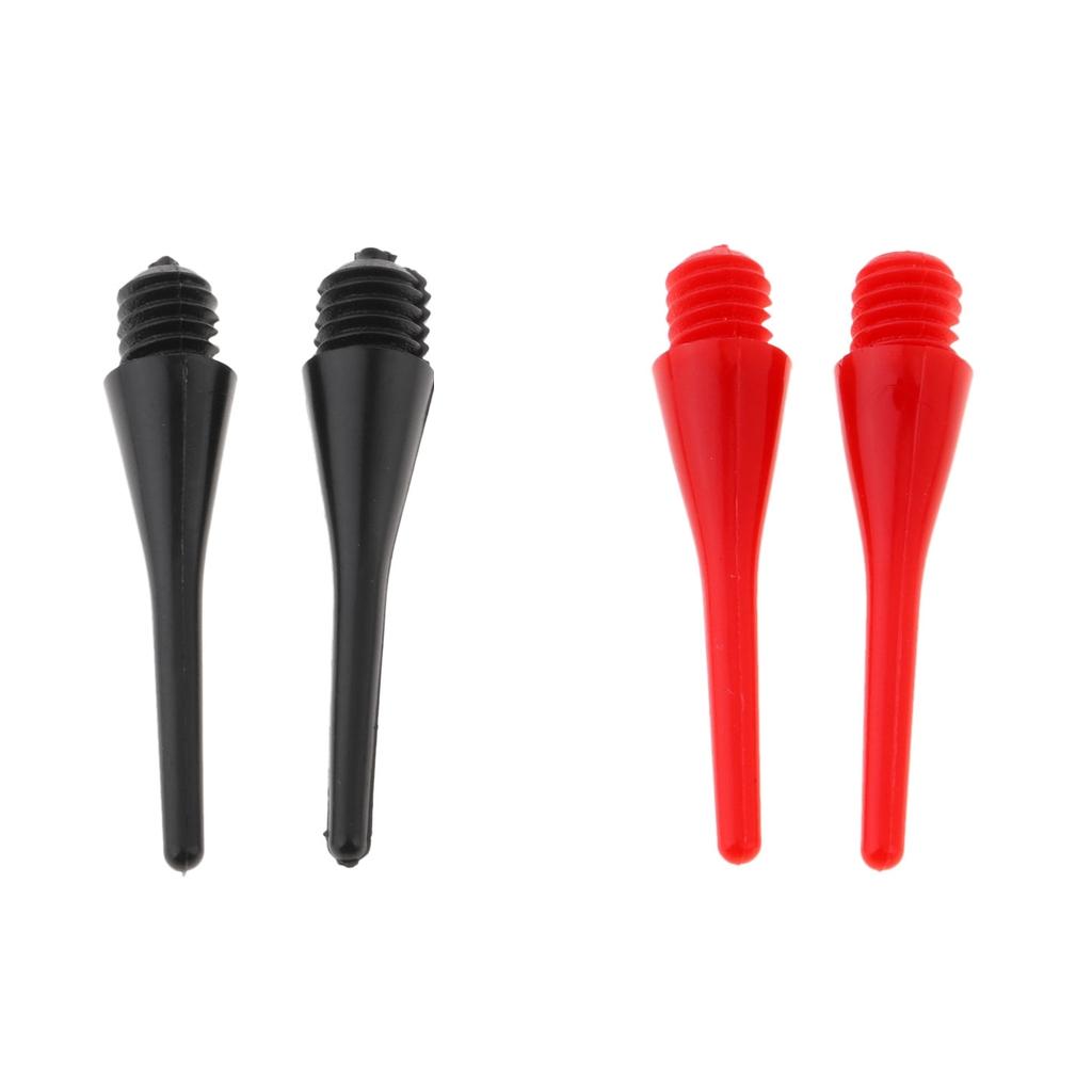 100Pcs Soft Nylon Tips Points Replacement for Electronic Dart 22mm Red Black
