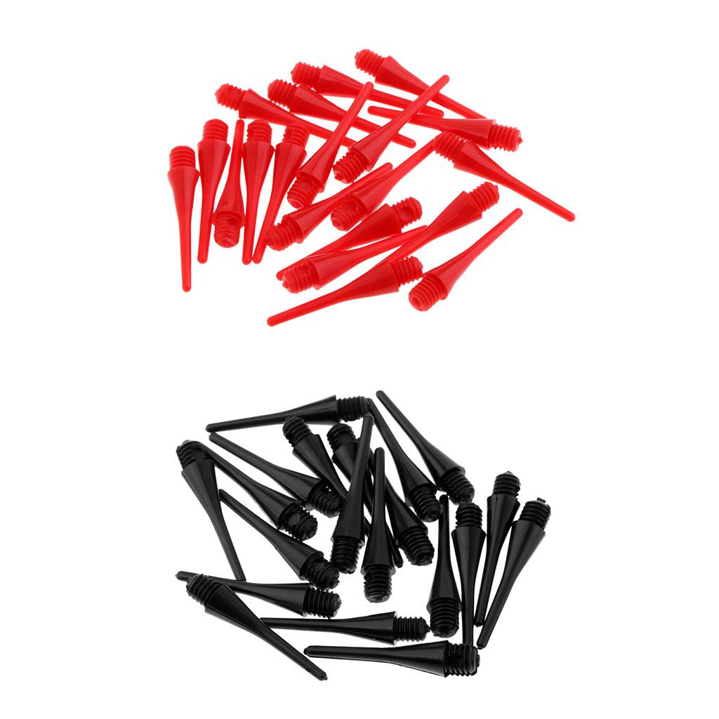 100Pcs Soft Nylon Tips Points Replacement for Electronic Dart 22mm Red Black