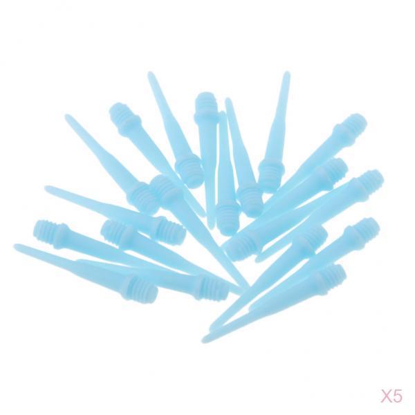 100 Pieces Soft Nylon Tips Points Replacement for Electronic Dart 25mm Blue