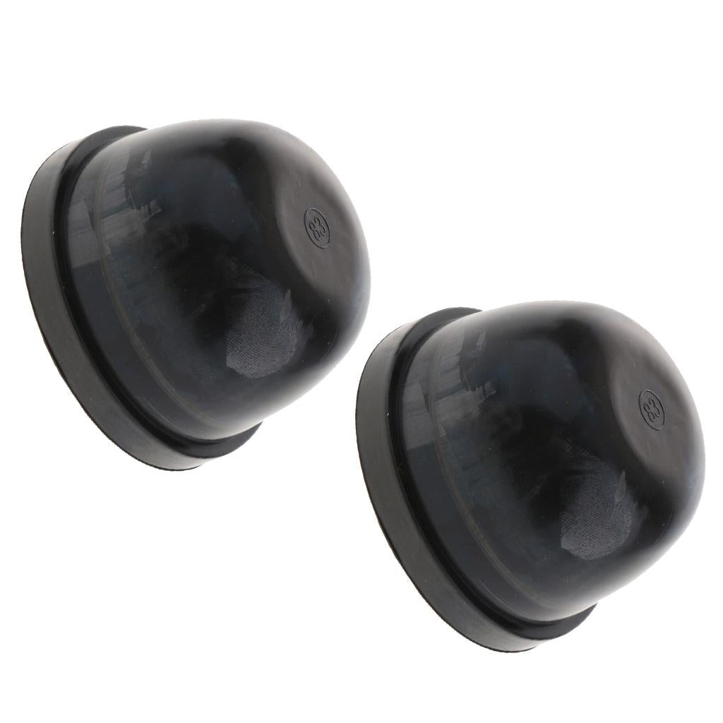 2X Universal Rubber Housing Seal Cap Dust Cover Car LED Headlight 83X60mm