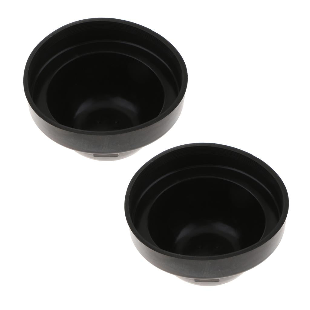 2X Universal Rubber Housing Seal Cap Dust Cover Car LED Headlight 90X60mm