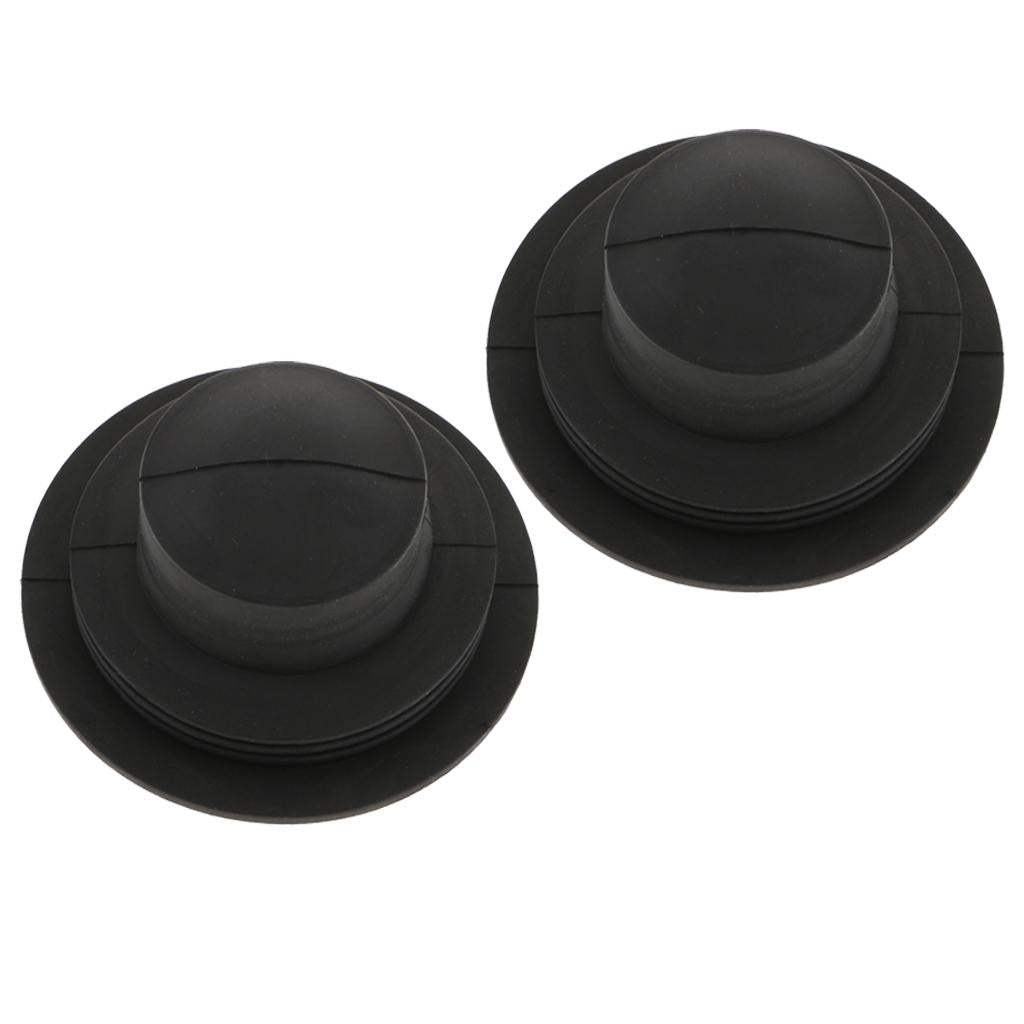 2X Universal Rubber Housing Seal Cap Dust Cover Car LED Headlight 65X40mm