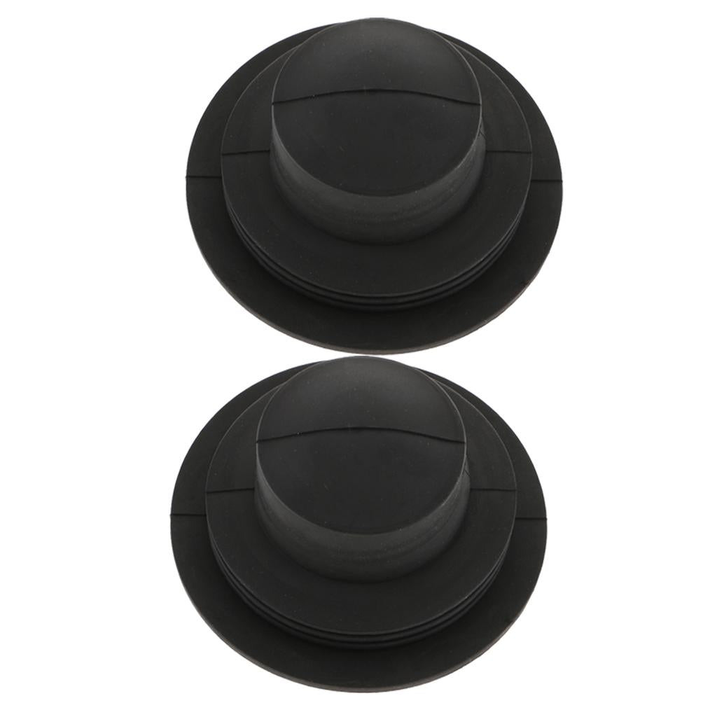 2X Universal Rubber Housing Seal Cap Dust Cover Car LED Headlight 65X40mm