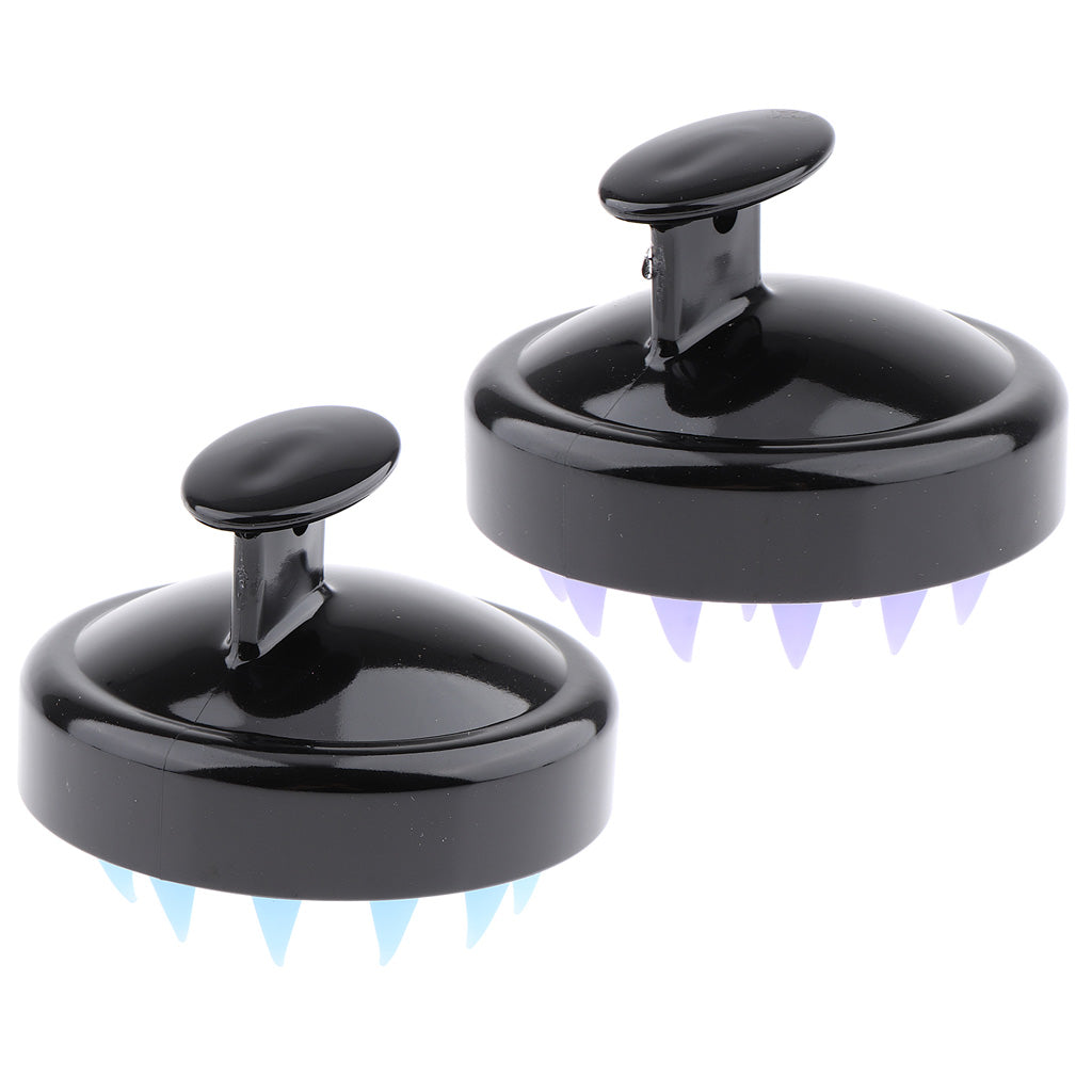 2x Soft Silicone Shower Shampoo Body Wash Dandruff Brush Hair Scalp Massager