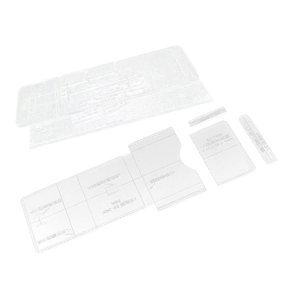 13Pcs Leather Craft Acrylic Stencil Template Wallet Purse HandBag Pattern