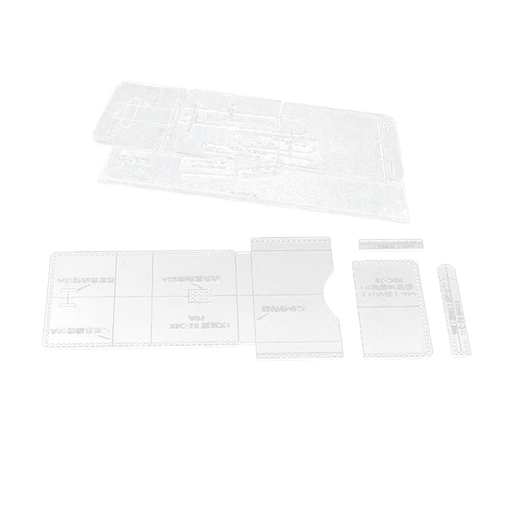 13Pcs Leather Craft Acrylic Stencil Template Wallet Purse HandBag Pattern