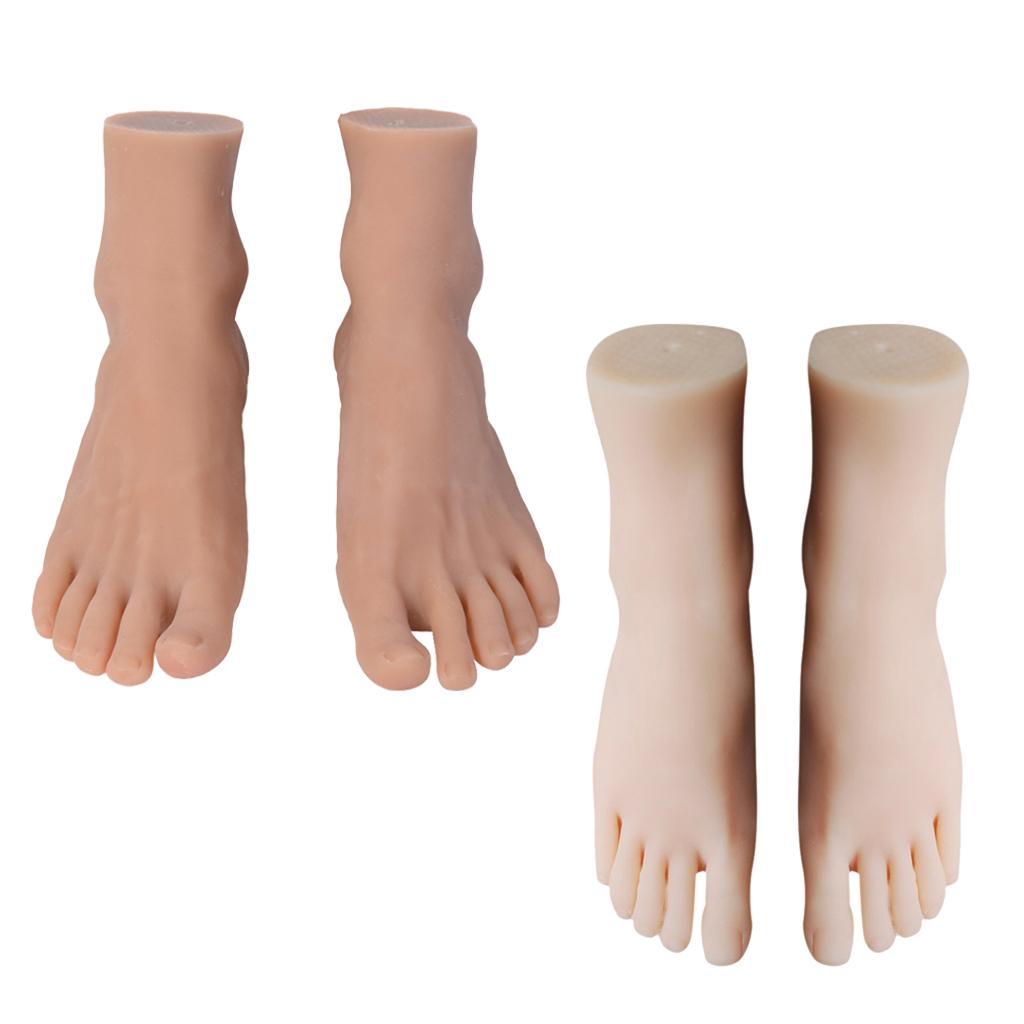 2 Pairs Mannequin Foot Practice Display Jewelry Shoe Sock Display Art Sketch