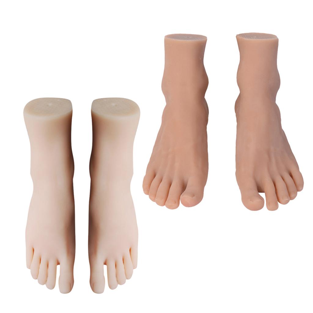 2 Pairs Mannequin Foot Practice Display Jewelry Shoe Sock Display Art Sketch