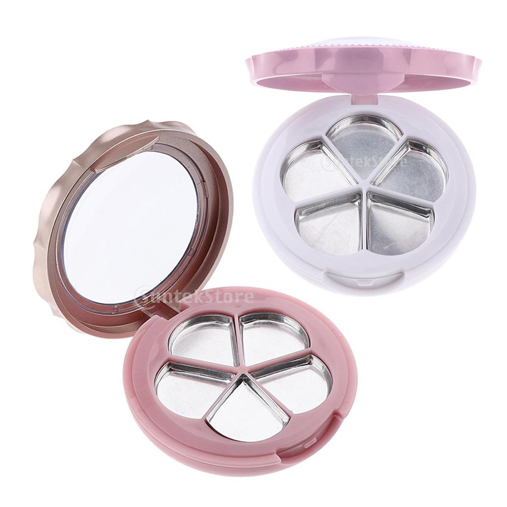 5 Slots Empty Eyeshadow Powder Blush Container DIY Cosmetic Lipstick Case 2x