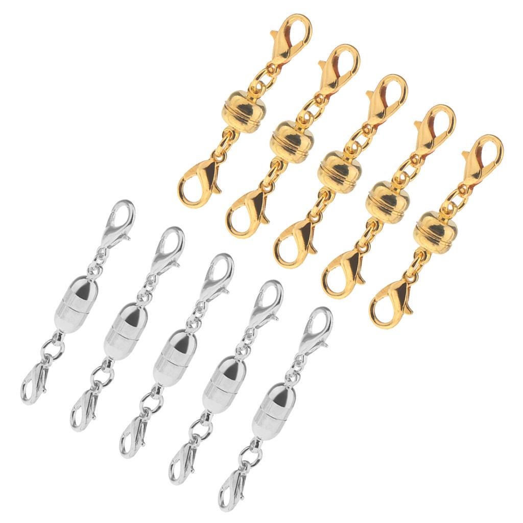 10Pieces Magnetic Clasps Hook for DIY Necklace Bracelet Jewelry Making Craft